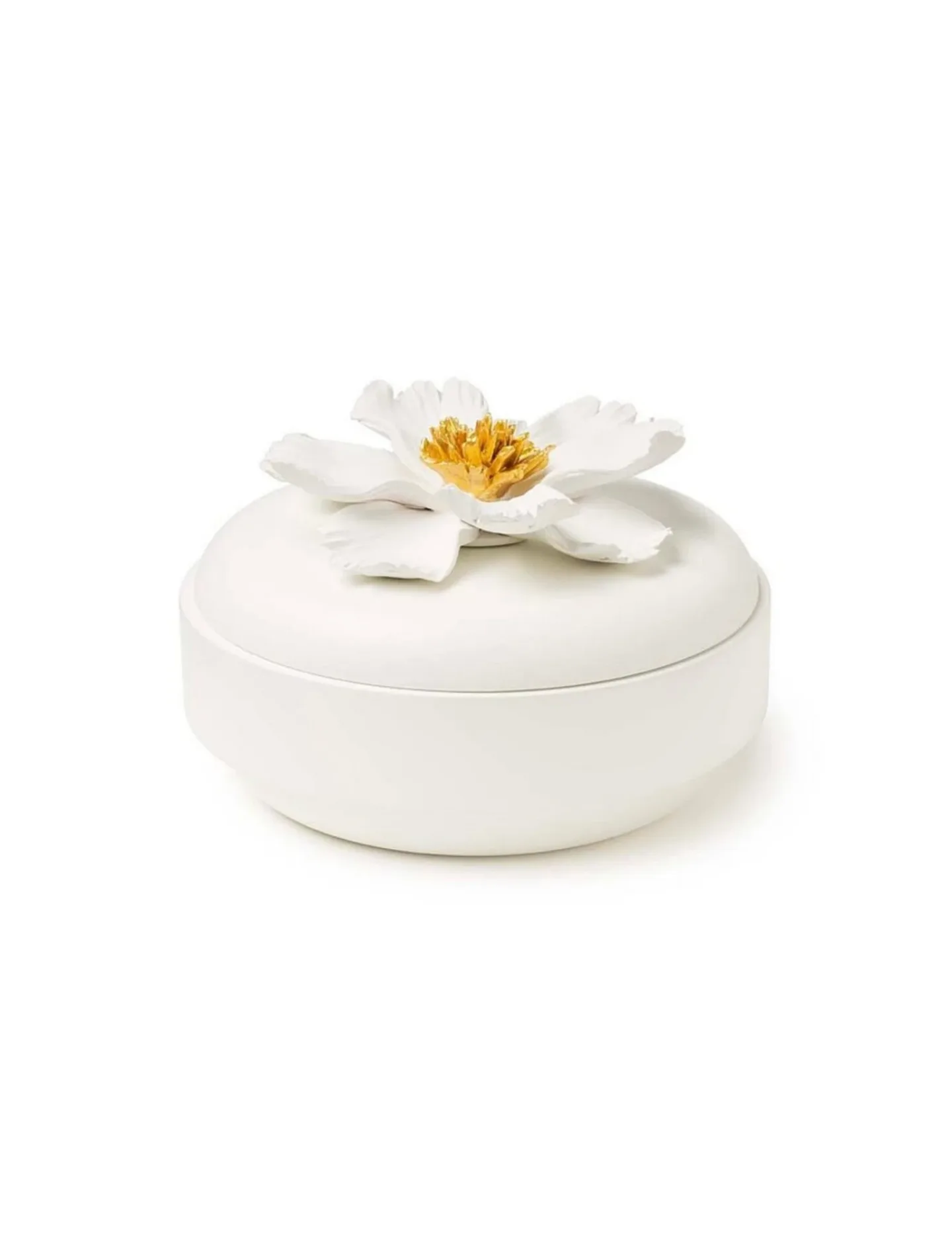 Abhika Dose Peony Weiss H: 10 cm | Schubiger Möbel