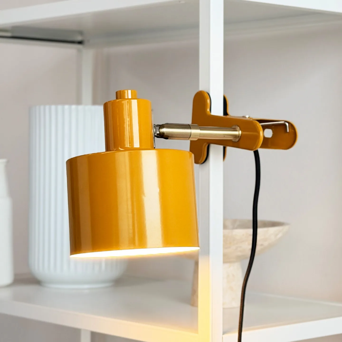 Ocean Klemmleuchte, curry, E14, Metall - Dyberg Larsen - Schlafzimmer - Skandinavisch - Rund