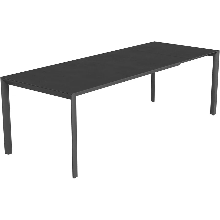 Gartentisch ausziehbar Tropea Schwarz matt / Ocean black Keramik/Stahl pulverbeschichtet B 180 T 90 cm