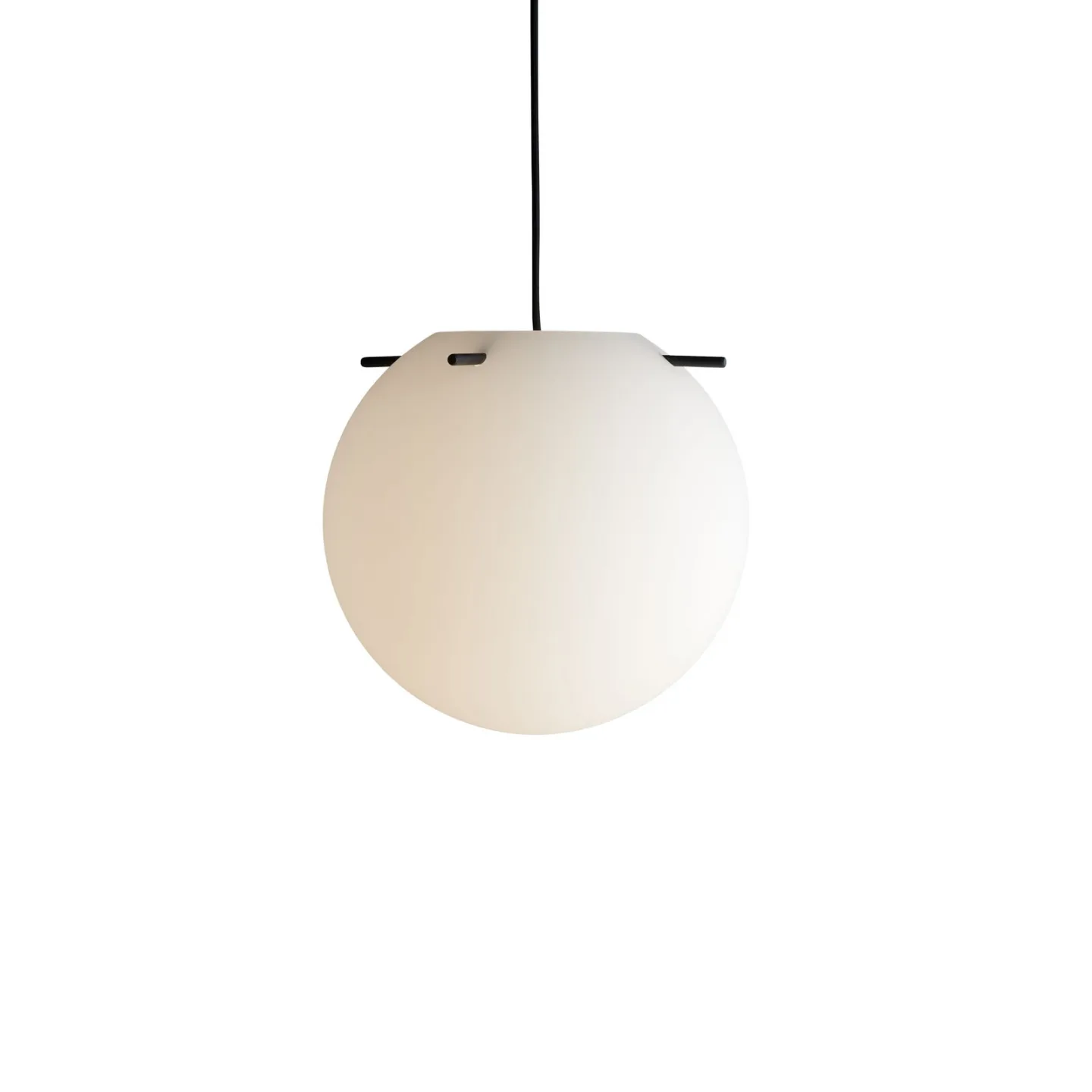 Koi pendellampe Ø32 Opal White/Black - FRANDSEN - Stue - Design - Glas - Med én lyskilde