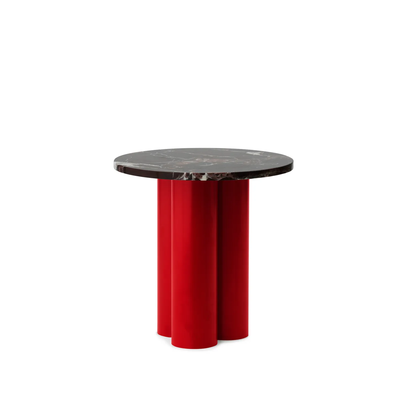 Normann Copenhagen - Dit Table Bright Red - Rosso Levanto - Sidobord - Mönstrad,Röd - Metall/Sten