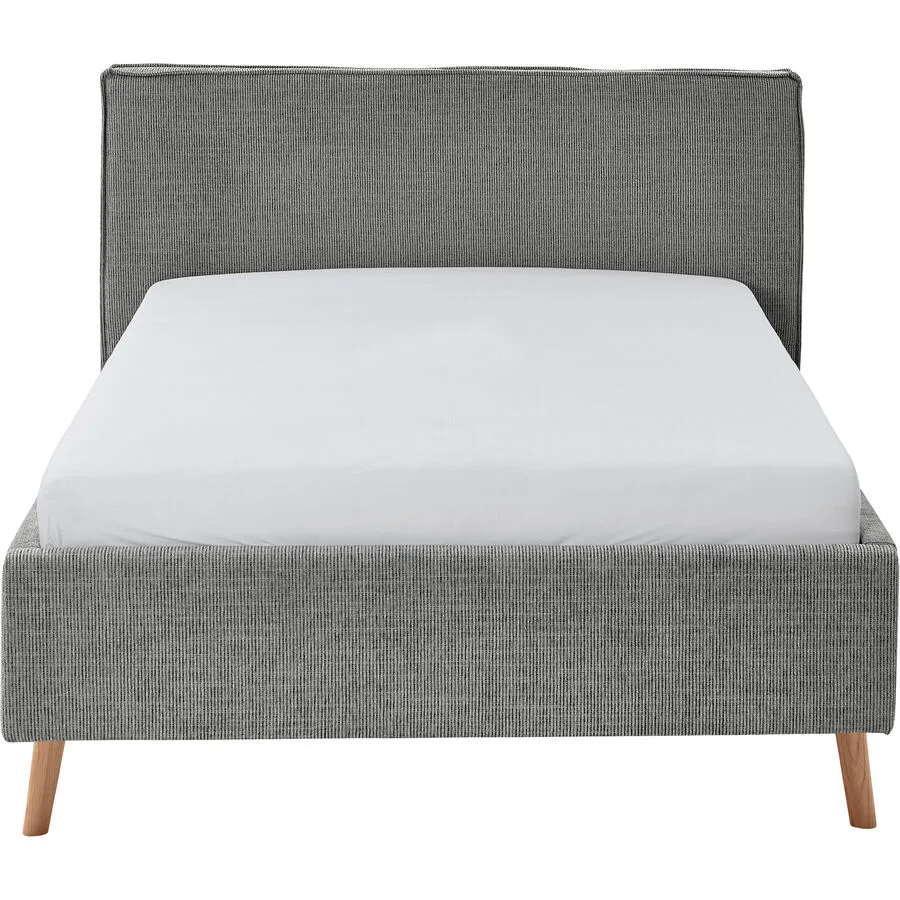Bett Lina Mouse Grey Polyester 140 x 200 cm
