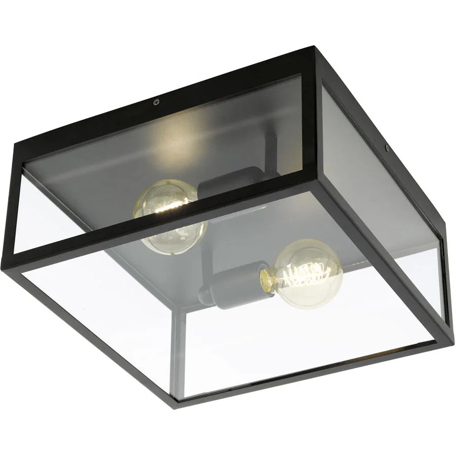 Eglo Deckenlampe Charterhouse Schwarz Stahl 36 cm 16 cm