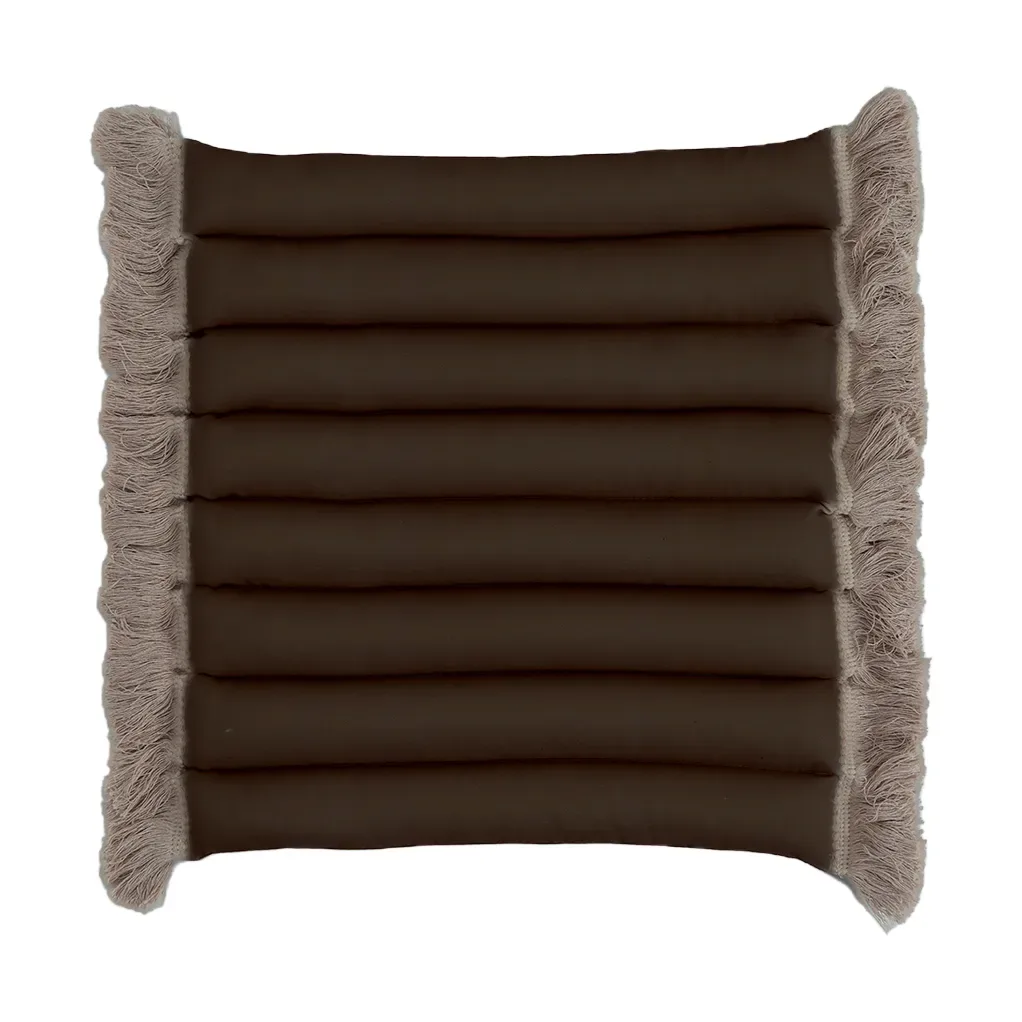 Garden Glory Garden Glory Sitzkissen mit Fransen Beige, beiger Frans, 38x40 cm