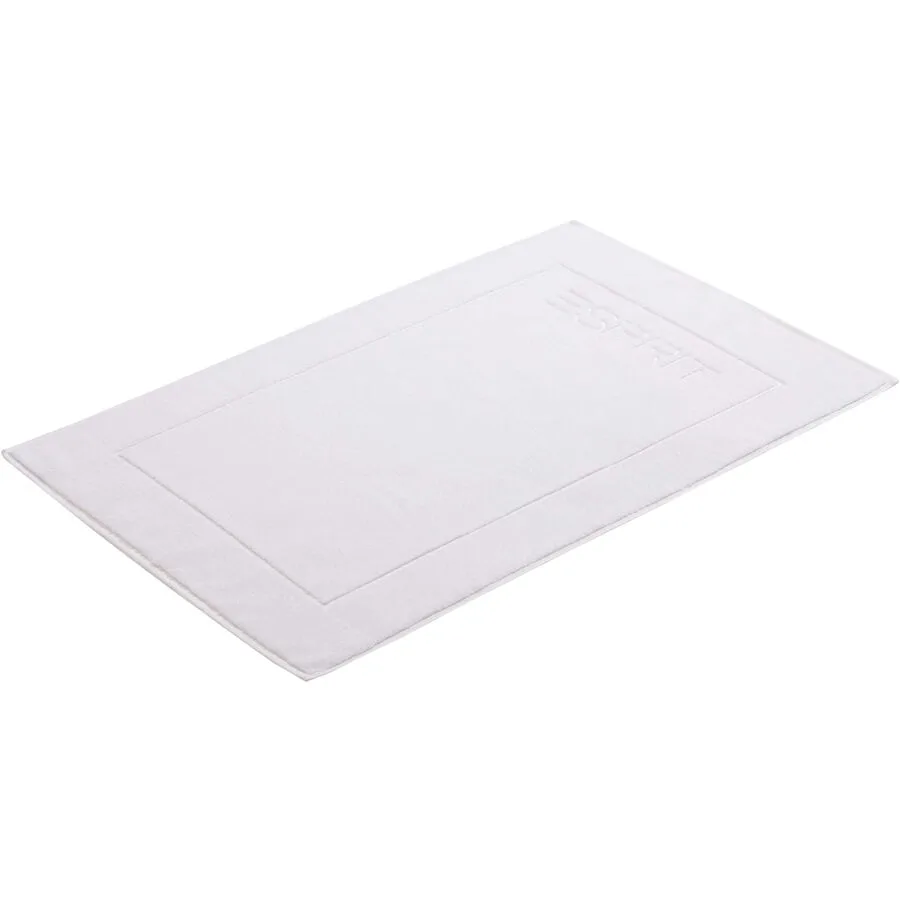Esprit Badteppich Modern Solid Weiss Baumwolle 60 cm 90 cm