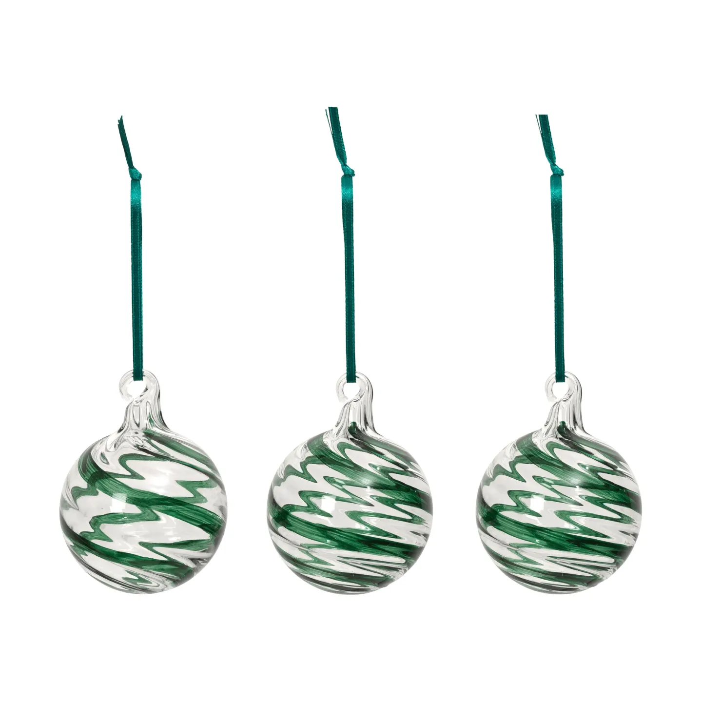 Broste Copenhagen Swirl julgranskula Deep Forest-Clear