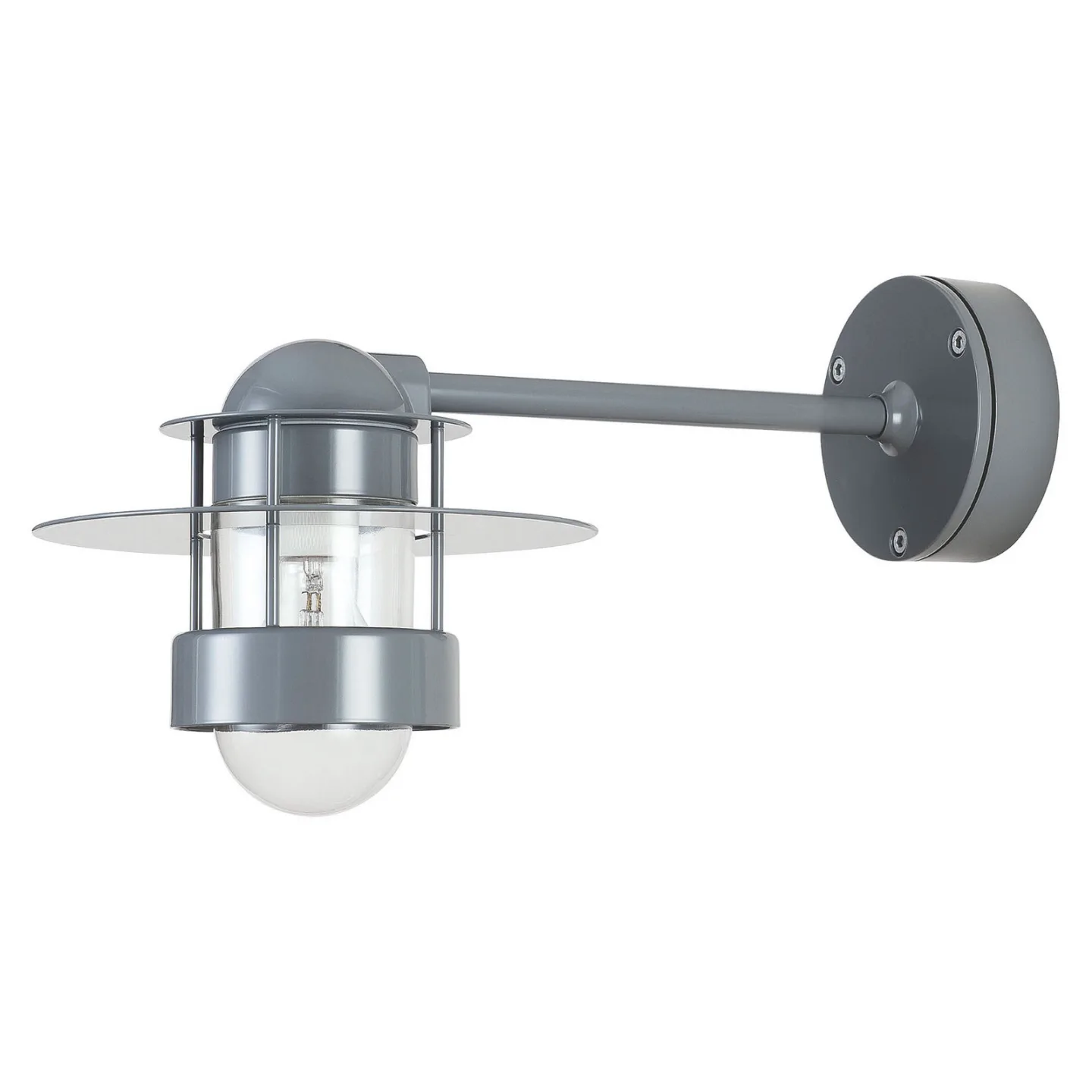 Albertslund Vägglampa Grå Lang E27 - Louis Poulsen - Design - Metall - Med en ljuskälla