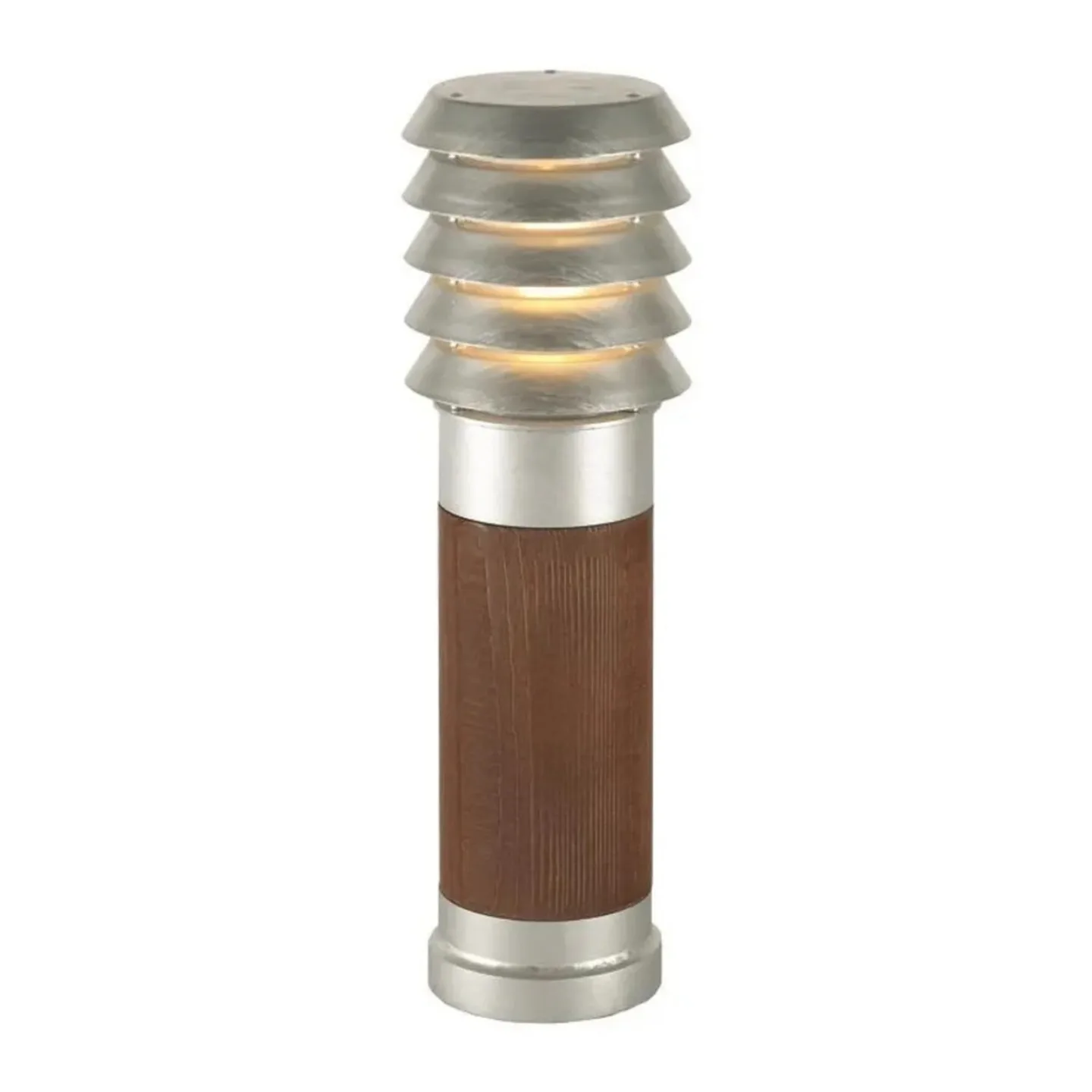 Alta Außen Pollerleuchte Klein Holz/Galvanisiert - Norlys - Terrasse - Metall