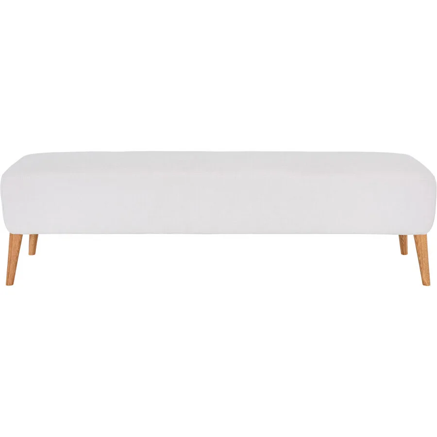 Bank Adele Weiss Polyester/Holz 152 cm 40 cm