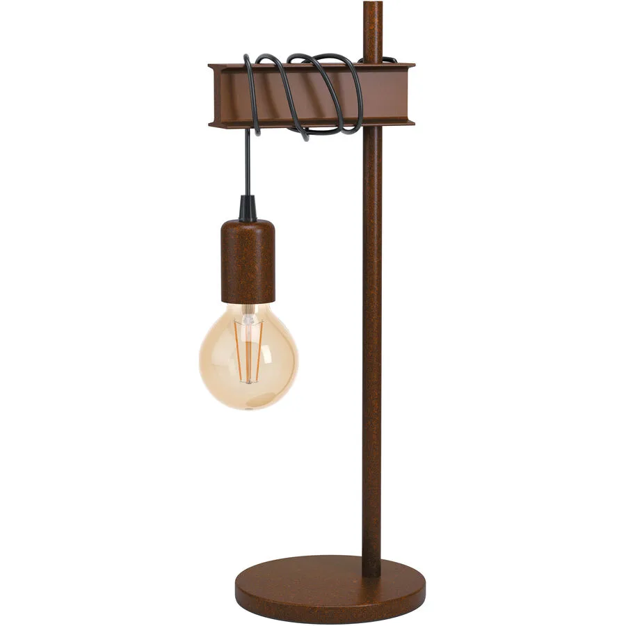 Eglo Tischlampe Townshend 4 Braun Stahl 15.5 cm 50 cm - Farbe: antikbraun