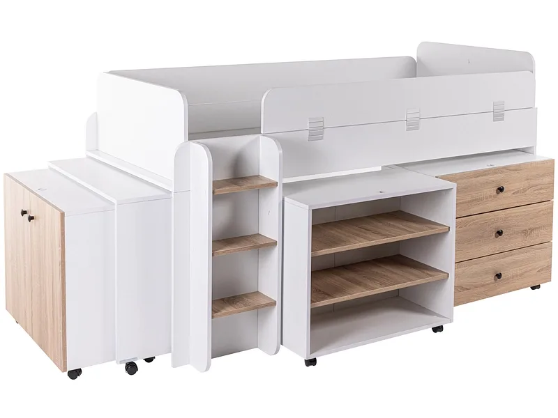 Kinderbett DELPHIN 90x200cm weiss