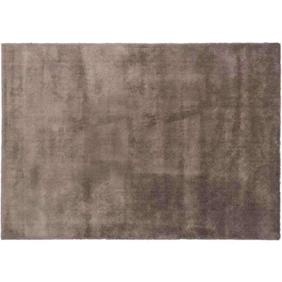 Teppich Touch Taupe Einfarbig Polyester 120 x 170 cm