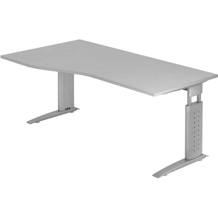 Schreibtisch Office grau Holzwerkstoff B 180 T 100 cm