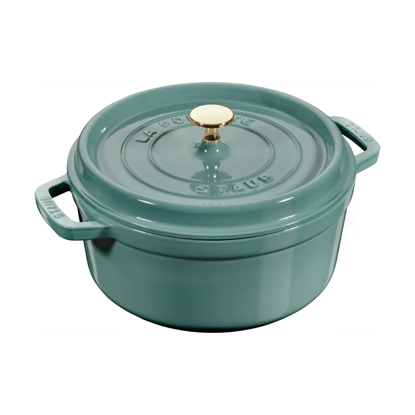 STAUB Staub La Cocotte runder Topf Gusseisen 3,8 L Eukalyptus
