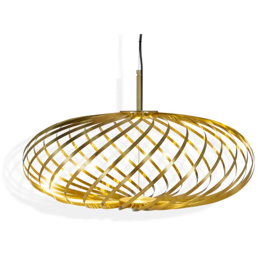 Tom Dixon Pendellampe Spring Edelstahl messing - LED - Lichtfarbe: Warmweiss - LED Energiesparlampen