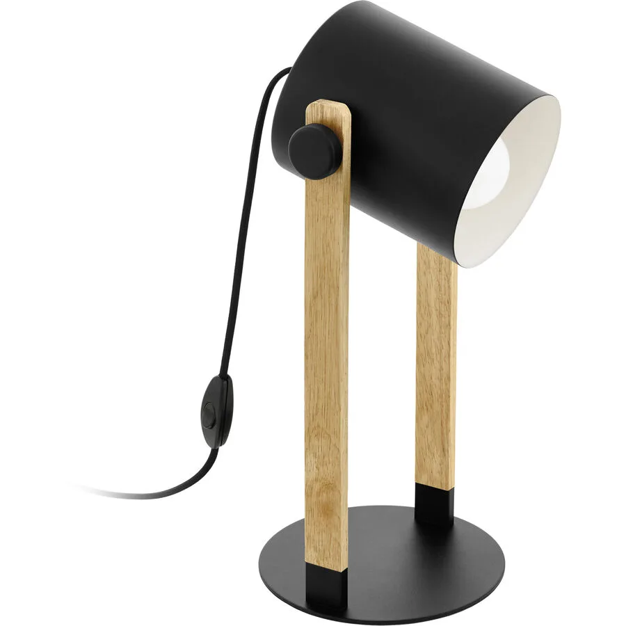 Eglo Tischlampe Hornwood Braun/Schwarz Stahl 18 cm 42 cm