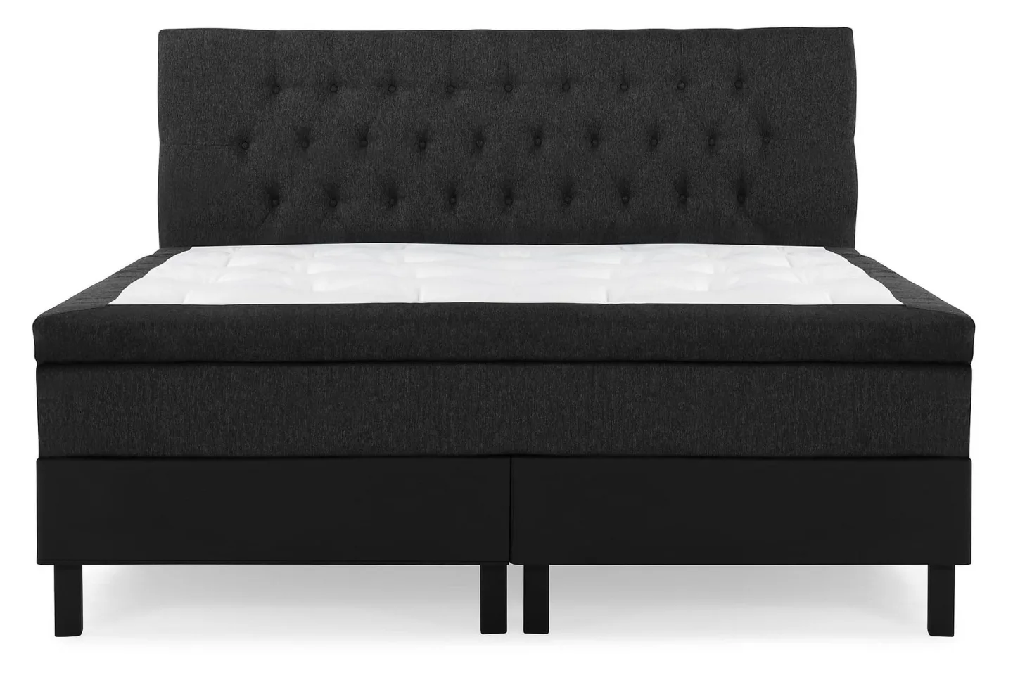 Lucky Komplett Sängpaket 180x200 Latex Diamant - Svart/Grå/PU