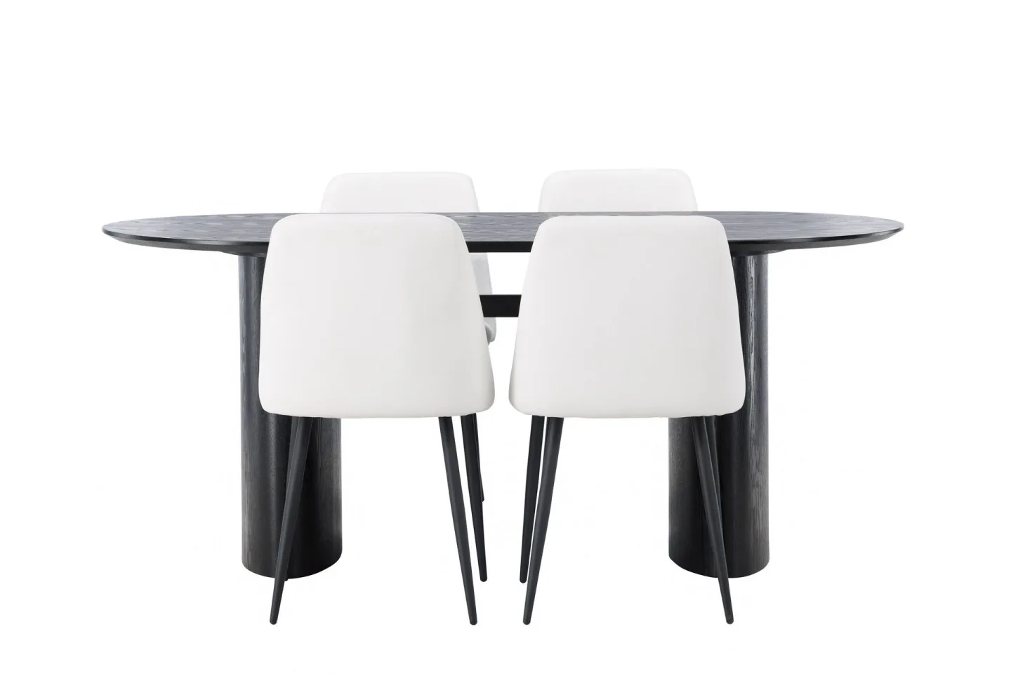 Isolde Matgrupp 180 cm Oval med 4 Night stolar - Svart