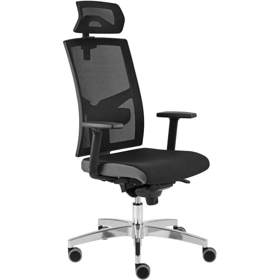 Bürostuhl Office schwarz Metall H 133 cm