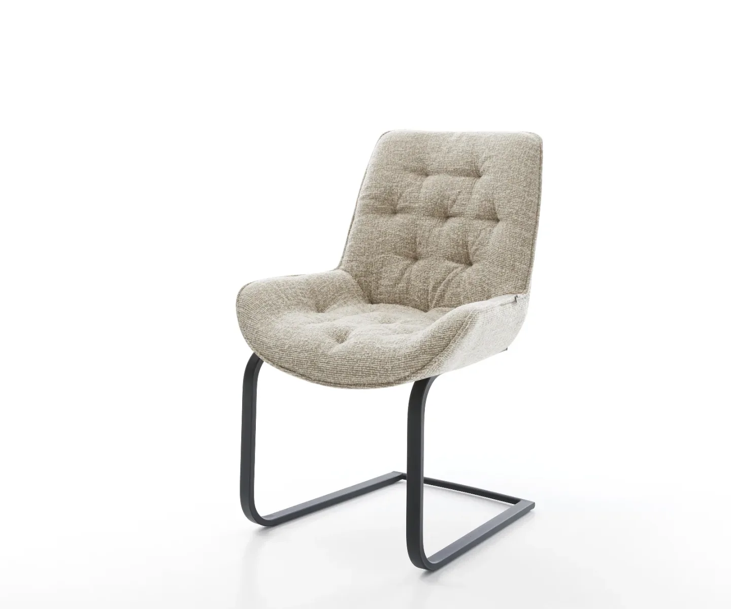Freischwinger Taimi-Flex Webstoff Soft Beige Freischwinger flach Schwarz