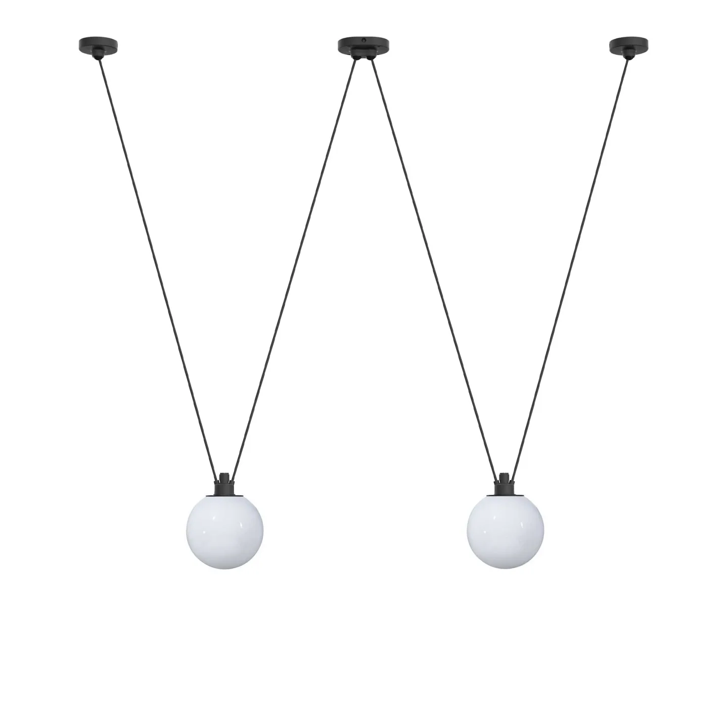DCWéditions - Les Acrobates De Gras 324 Glass Ball Ø250 - Pendellampor - Bernard-Albin Gras - Transparent