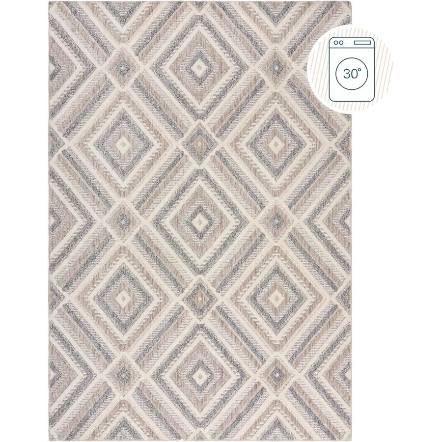 Teppich Tenga natur Symmetrie Mischgewebe 155 x 230 cm