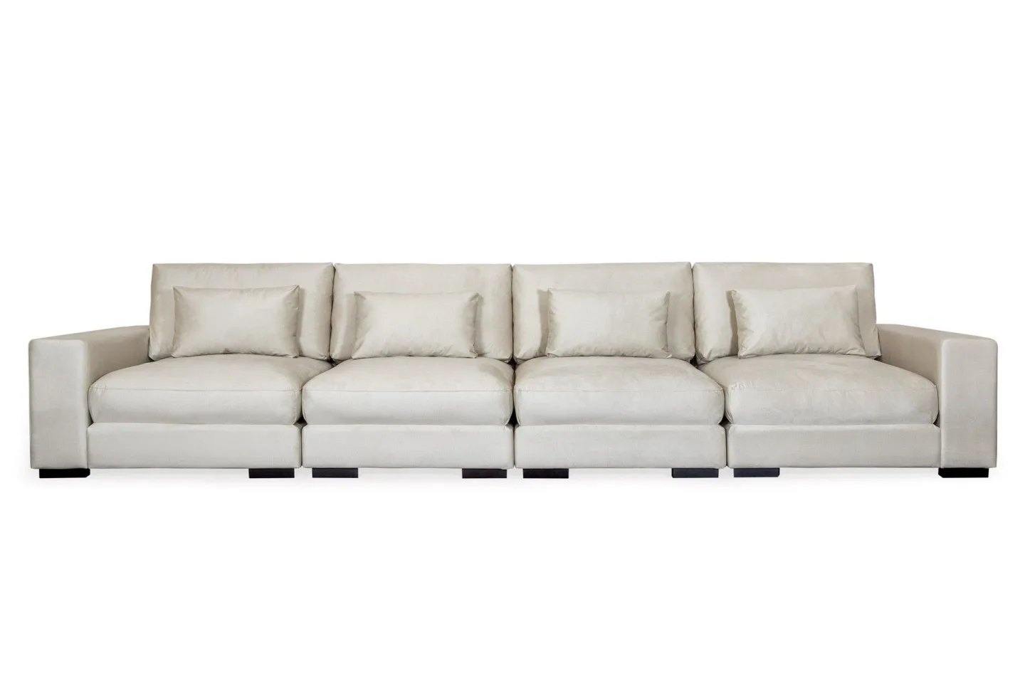 Dubai 4-sits soffa sammet Extra Djup - Vit