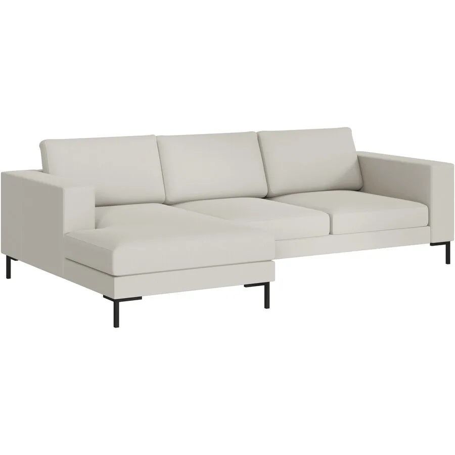 Ecksofa Domino Beige Stoff 250 cm 151 cm - Möbel Konfigurator: Traummöbel individuell zusammenstellen
