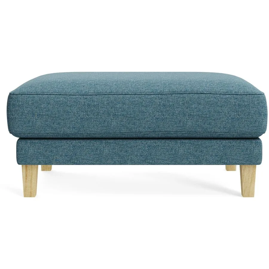 Hocker Avena petrol Stoff/Holzfuss Eiche B 101 H 45 cm - Möbel Konfigurator: Traummöbel individuell zusammenstellen