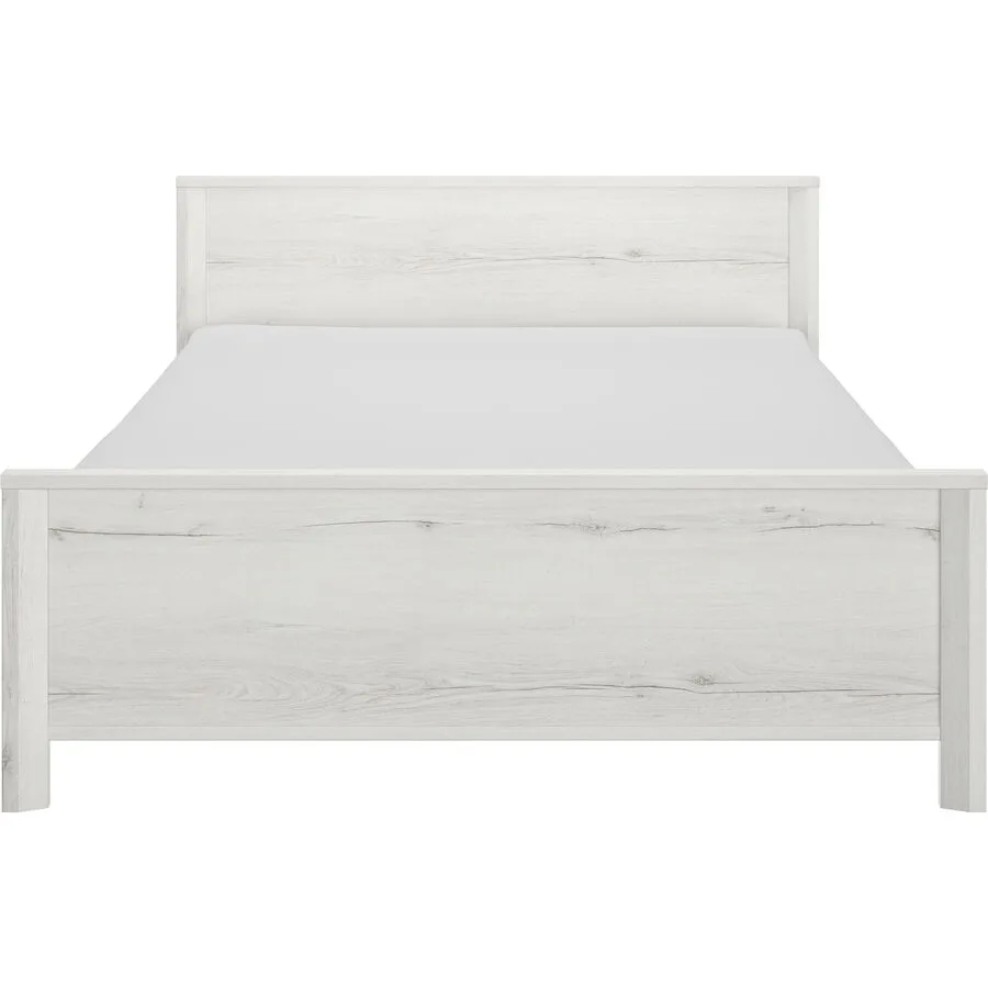Bett Lugo Eiche Struktur Holzwerkstoff 140 x 200 cm