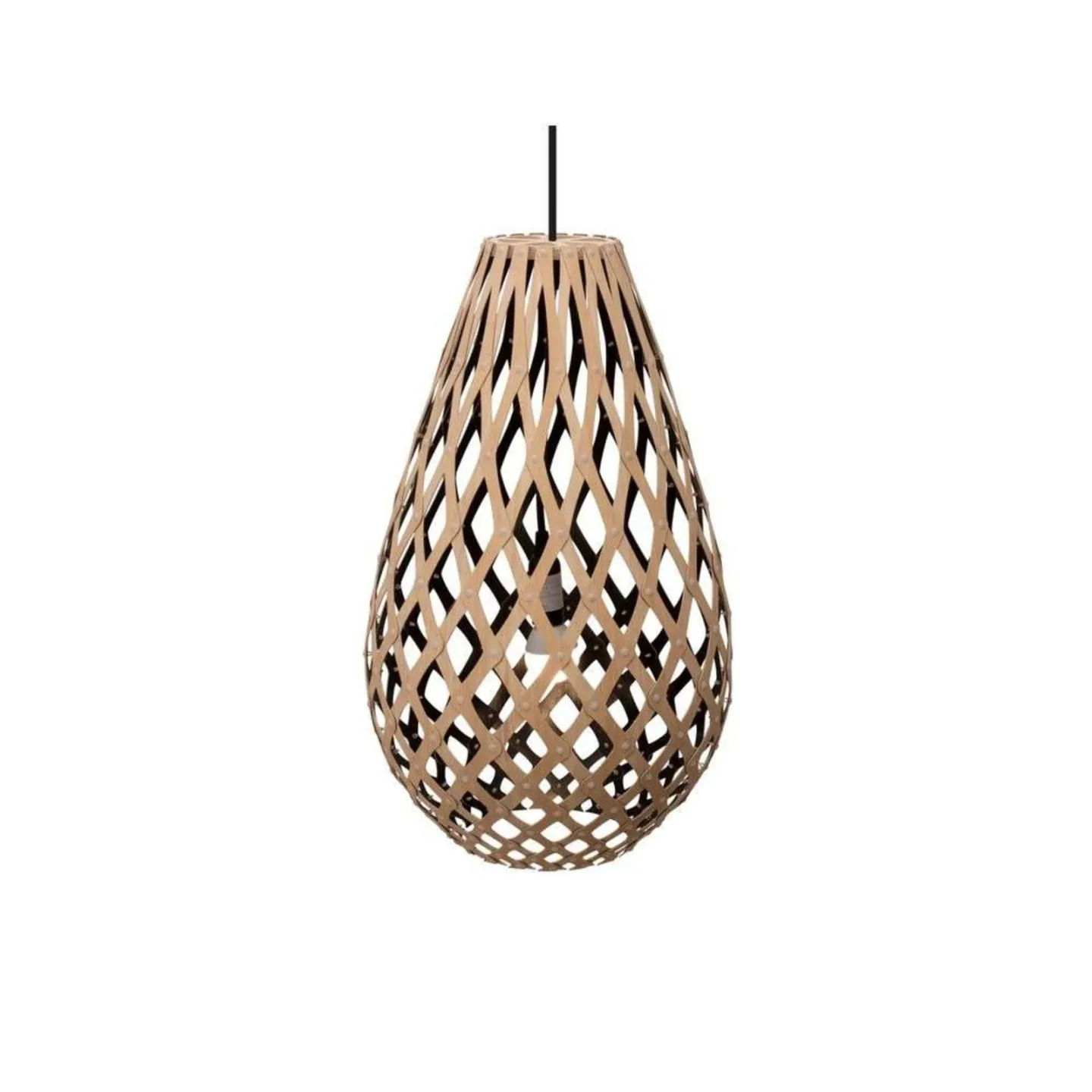 Koura Pendel H50 Svart 1 Side - David Trubridge - Stue - Bambus