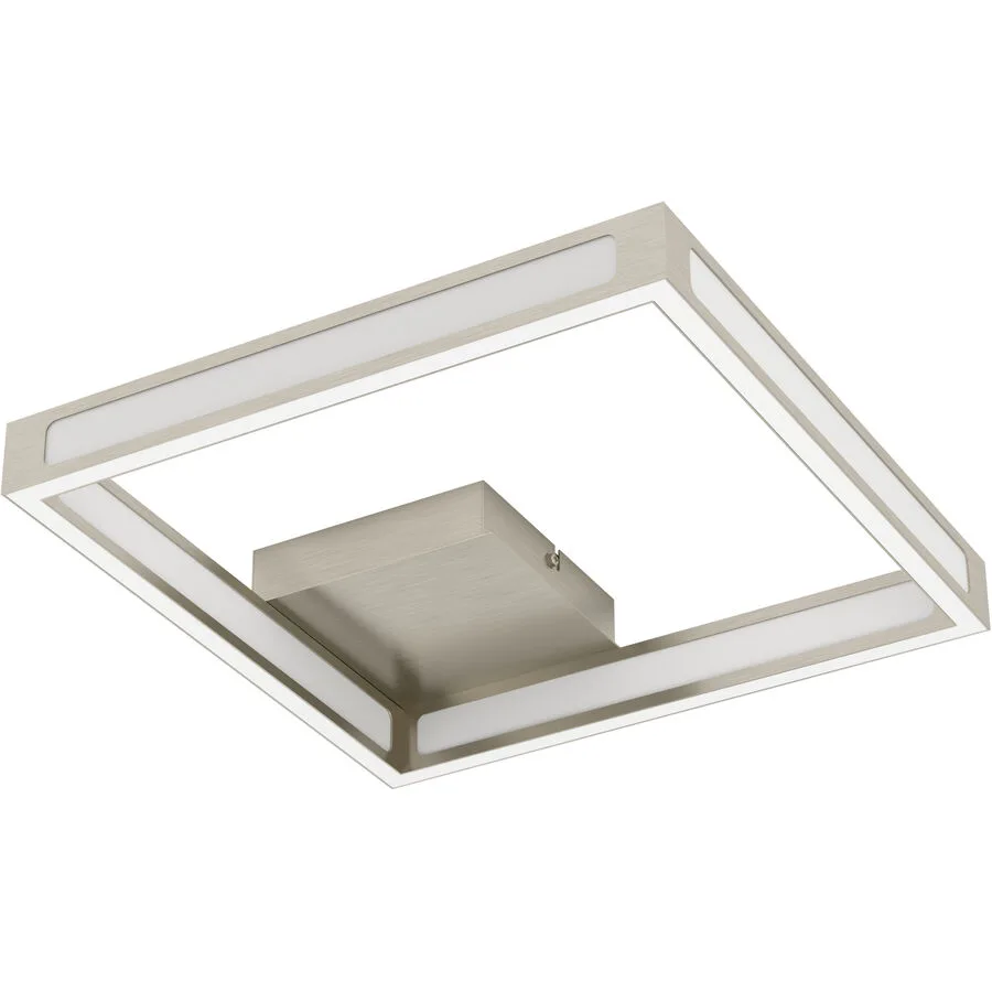 Eglo Deckenlampe Altaflor Grau Stahl/Kunststoff 31.5 cm 31.5 cm - Farbe: Nickel matt - LED - Lichtfarbe: Warmweiss - Material: Kunststoff/Stahl -
