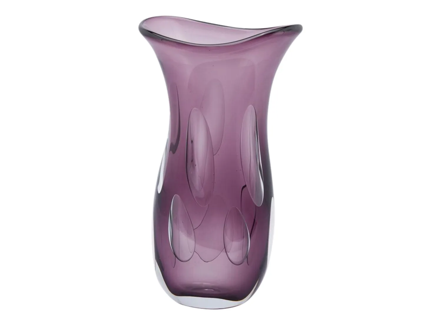 Edg Vase Fluxus Glas Violett H: 37 cm | Schubiger Möbel