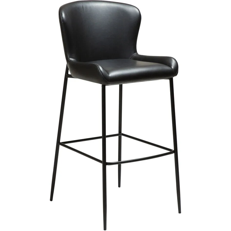 DAN-FORM Barhocker Glamorous black Kunstleder, Metall H 105 cm