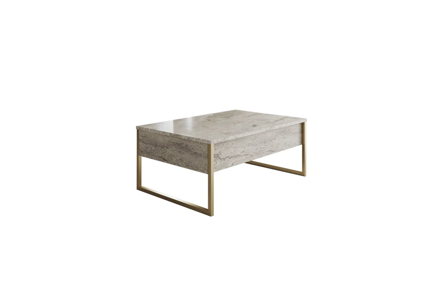 Luxe Soffbord 90 cm - Beige/Guld
