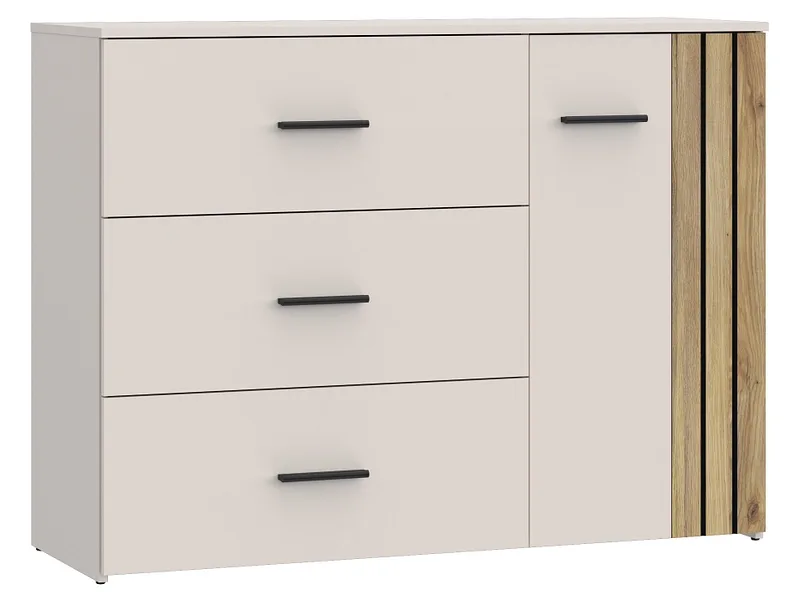 Kommode MARBELLA 1 Tür 3 Schubladen 41.3x119.9x89.7cm beige dekor