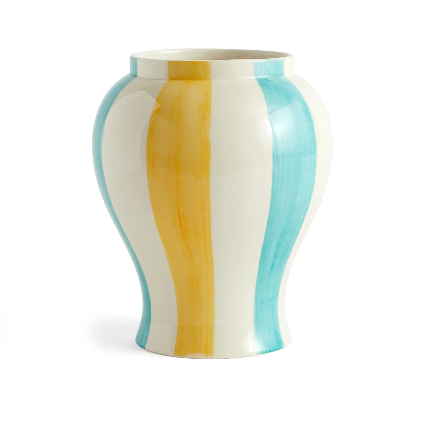 HAY Sobremesa stripe vas L 25 cm Green-yellow
