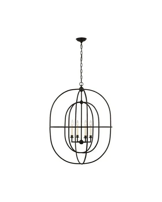 Desmond Open Double Oval Lantern Black