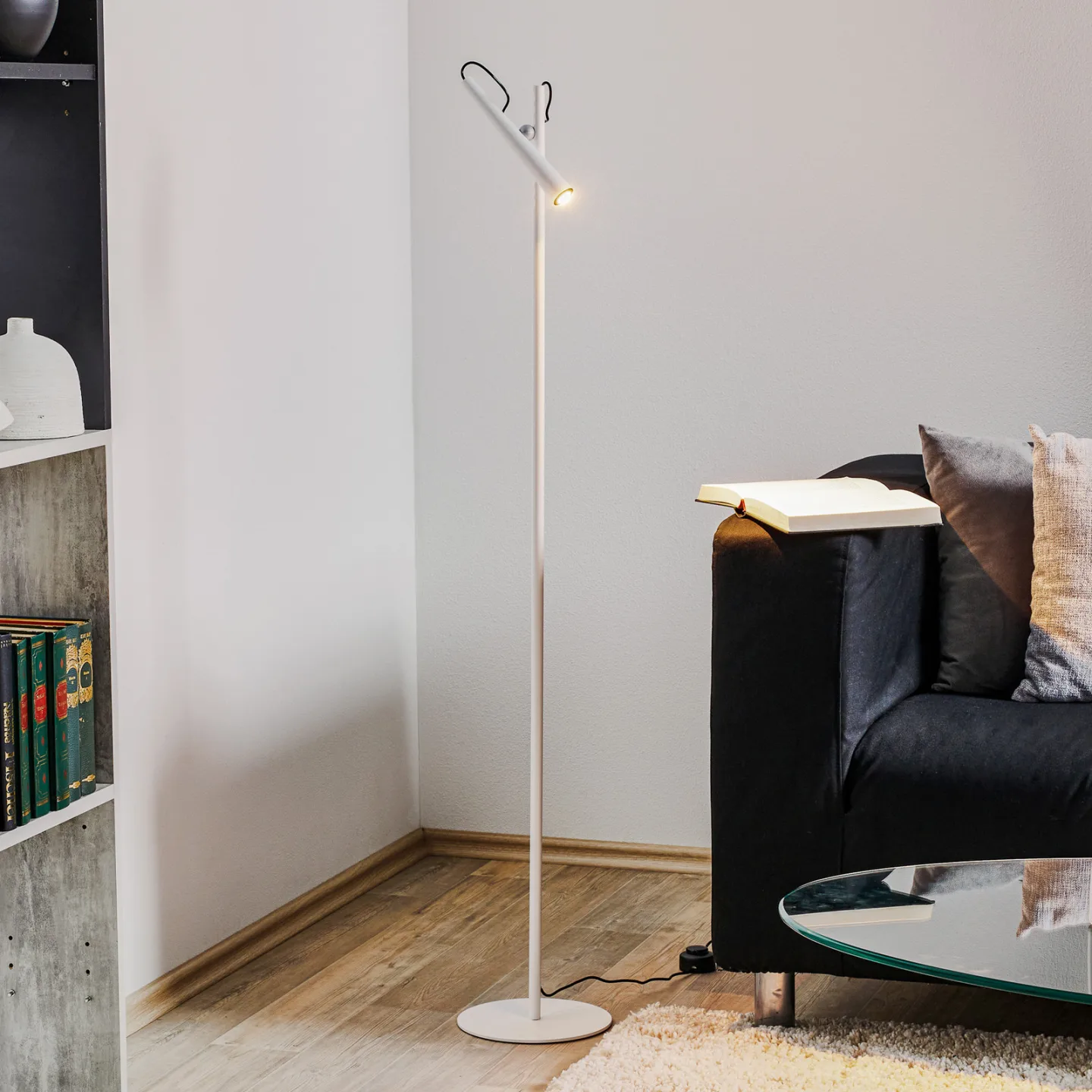 Magneto Stehleuchte Weiß - Foscarini - Wohnzimmer - Design - Metall