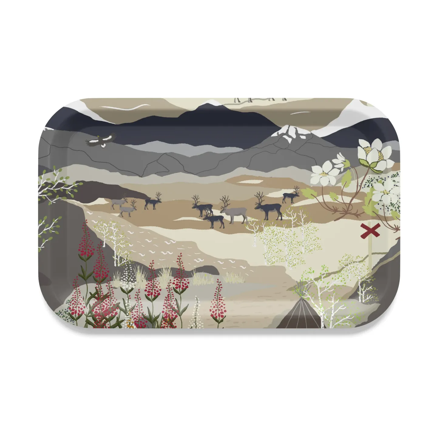 Arvidssons Textil Fjällvandring Tablett 21 x 33cm Beige