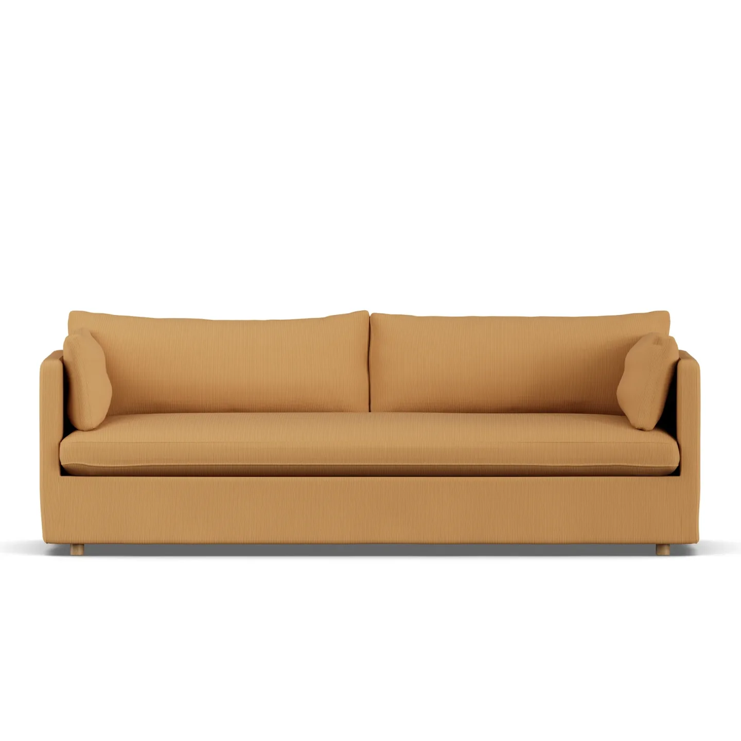 1898 Linnevik Sofa Jump honey 1959-Eiche weiß geölt, 4-sitzig, mit Volant