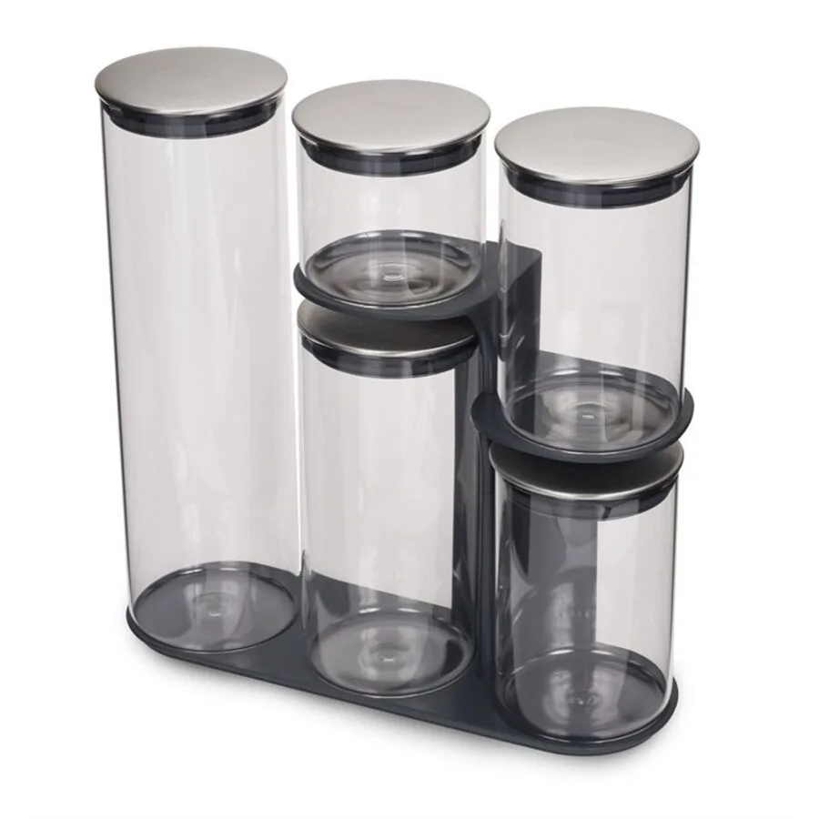 Aufbewahrungsbox Joseph Joseph Steel Collection Grau Edelstahl/Glas 32.6 cm 9.9 cm