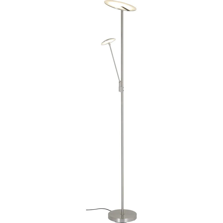Stehlampe Cellara Metall/Kunststoff chrom 24+6.2W LED - Material: Metall/Acryl - LED - Lichtfarbe: Extra warmweiss - LED Energiesparlampen
