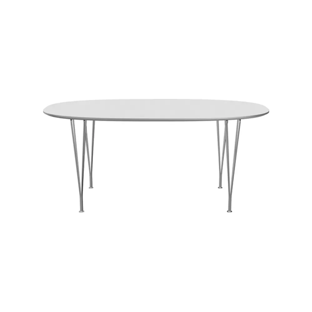 Fritz Hansen Superellipse B616 matbord 170x100 cm White laminate-chrome