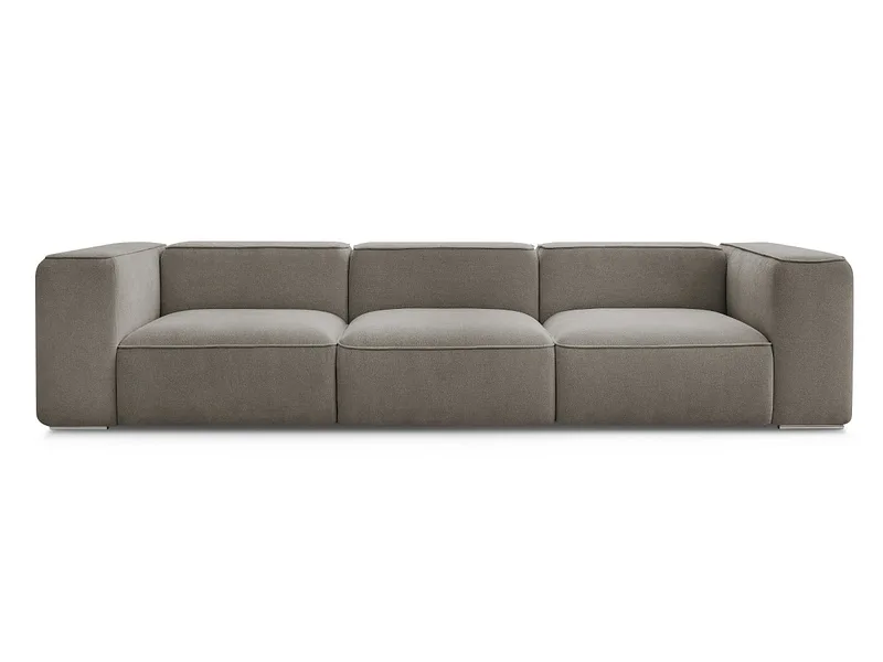 3er Sofa BOBOCHIC ZEPHYR Stoff mit Textur taupe