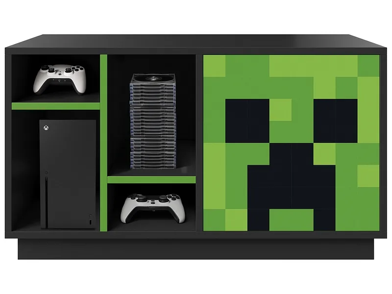 MINECRAFT TV-Möbel CREEPER 108cm grau