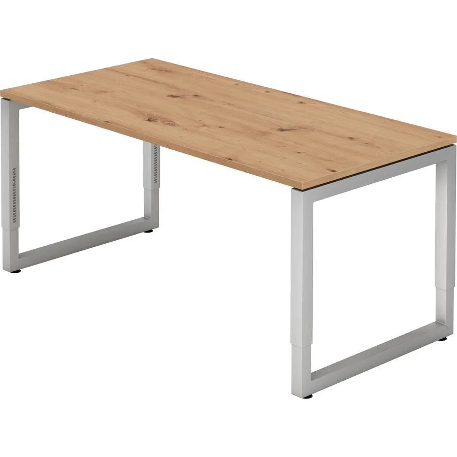 Schreibtisch Office Asteiche Holzwerkstoff Höhenverstellbar B 160 T 80 cm