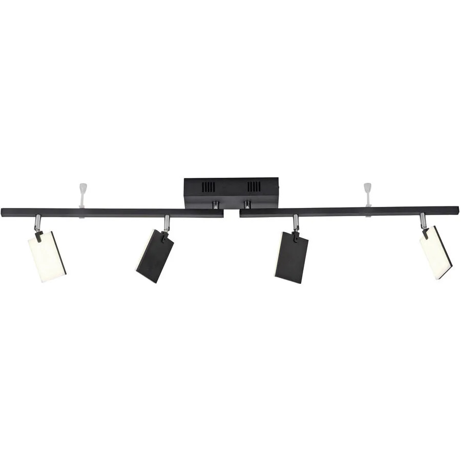 Mira Deckenlampe, black pearl, 4-flg., Remote, CCT - PURE - Wohnzimmer - Modern - Metall - Mehrflammig