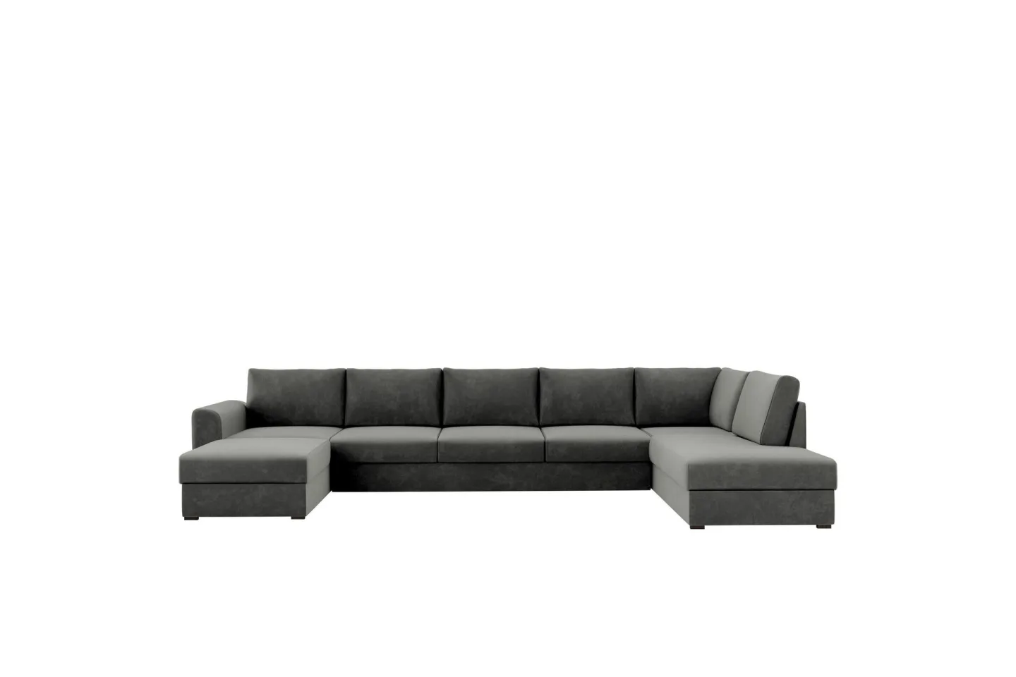 Taberk Soffa med Divan och Schäslong 5-sits - Grå