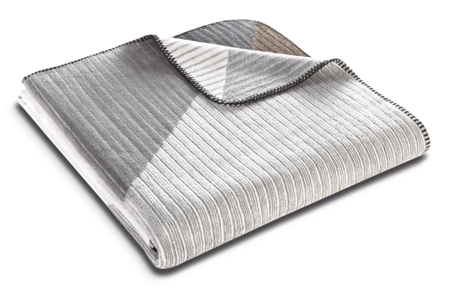 Biederlack Plaid Orion Feel Graphic Grau | Schubiger Möbel